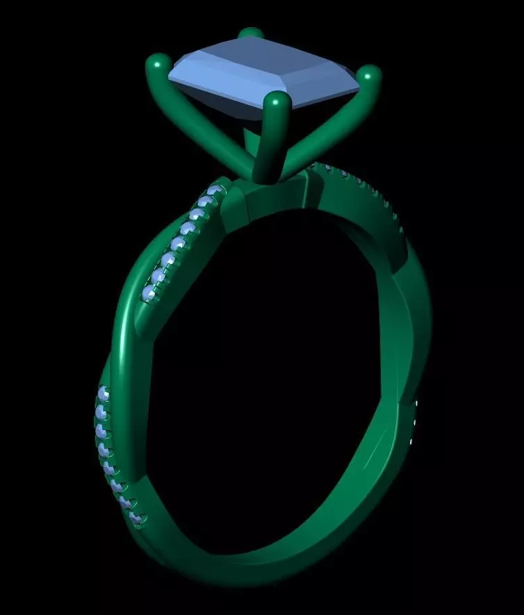 RADIANT ENGAGEMENT RING 3D print model_16