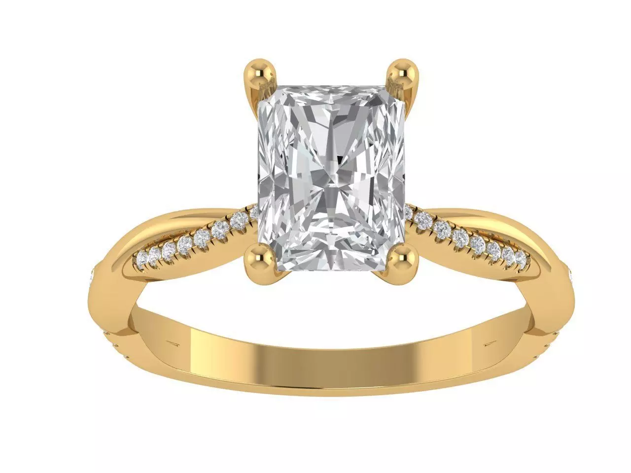 RADIANT ENGAGEMENT RING 3D print model_4