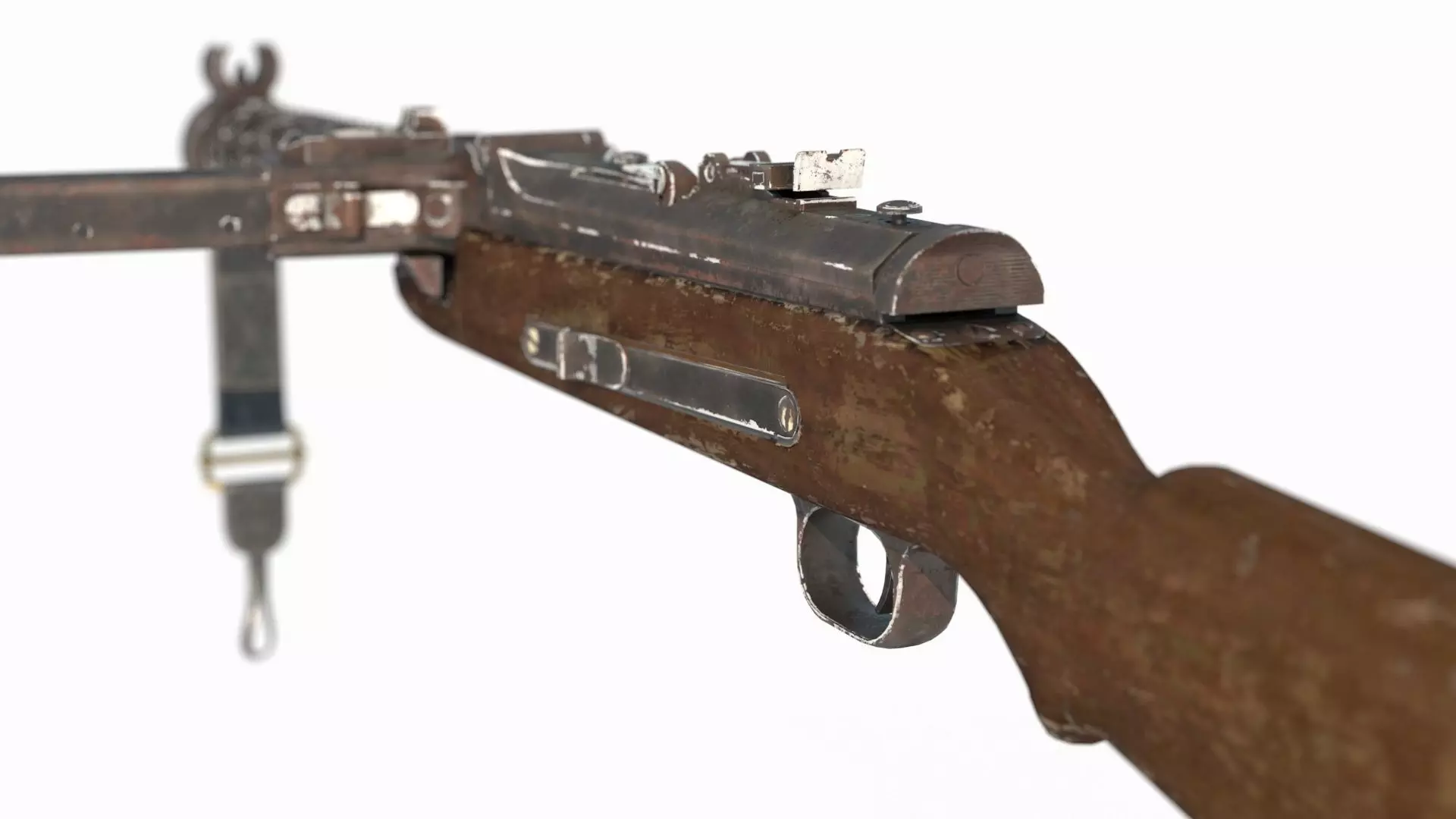 Modern weapon submachine gun MP34 3D model_6