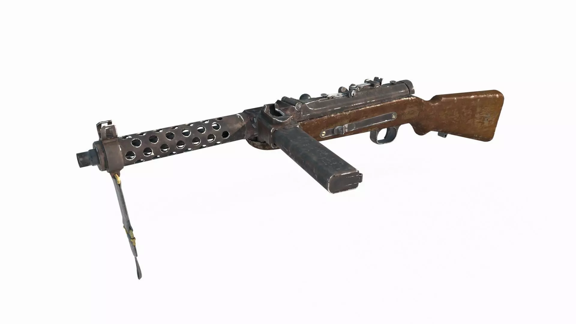 Modern weapon submachine gun MP34 3D model_0
