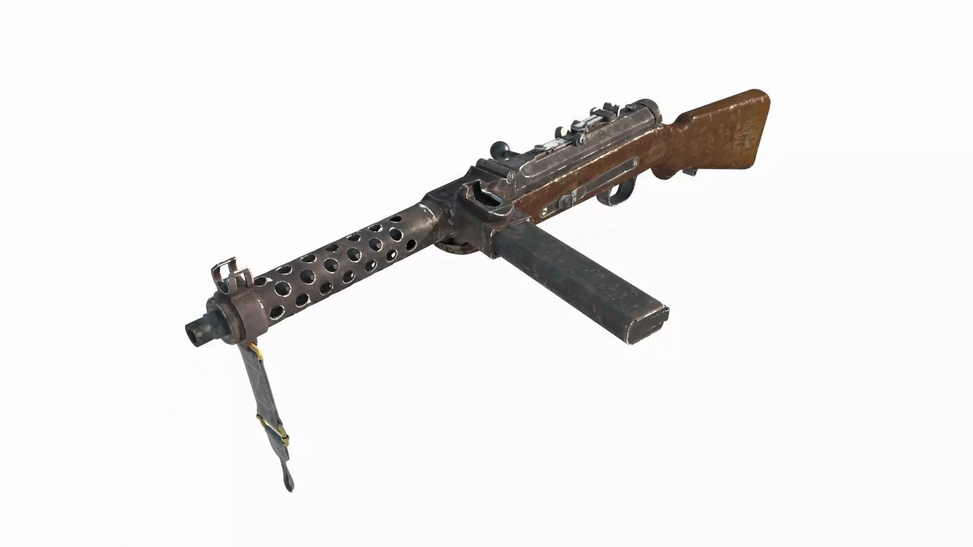 Modern weapon submachine gun MP34 3D model_4