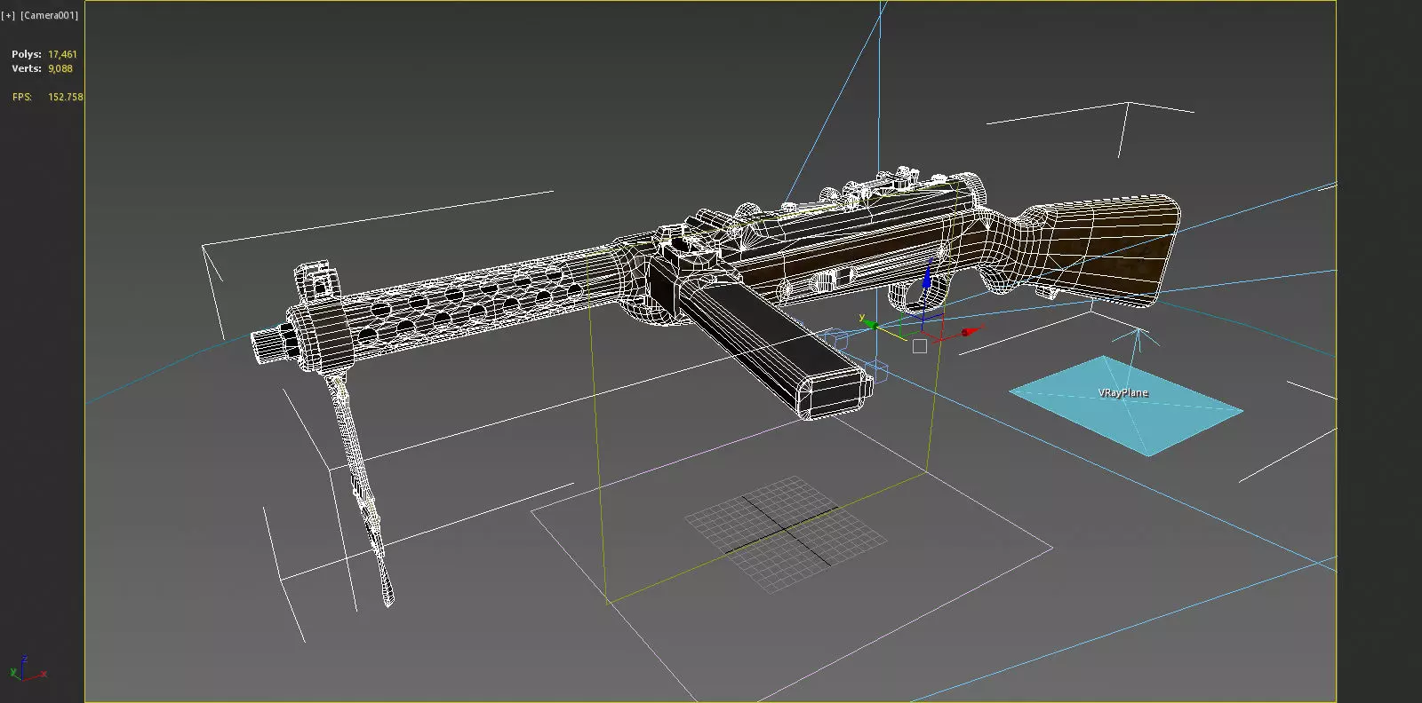 Modern weapon submachine gun MP34 3D model_9
