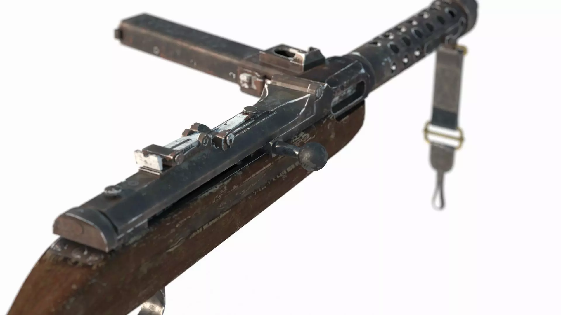 Modern weapon submachine gun MP34 3D model_7