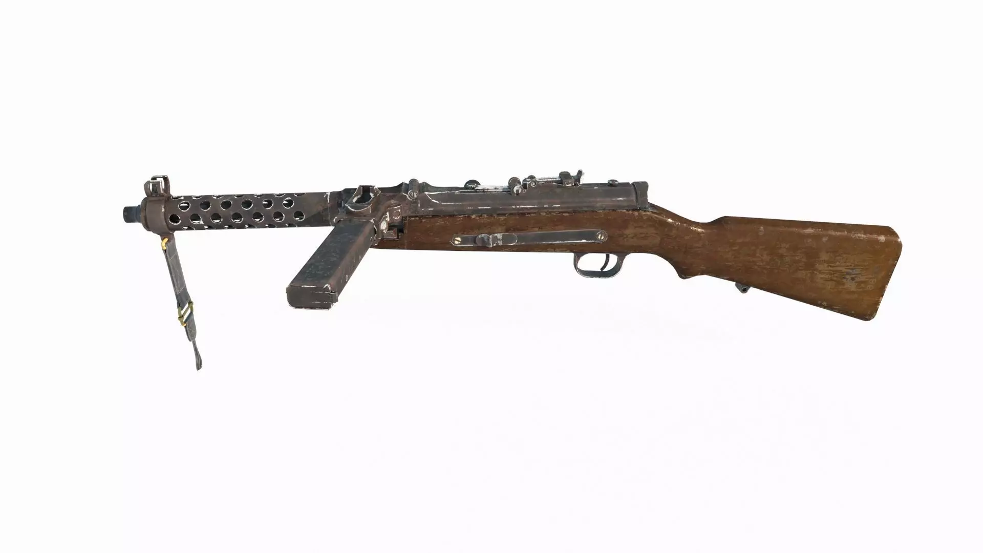 Modern weapon submachine gun MP34 3D model_3