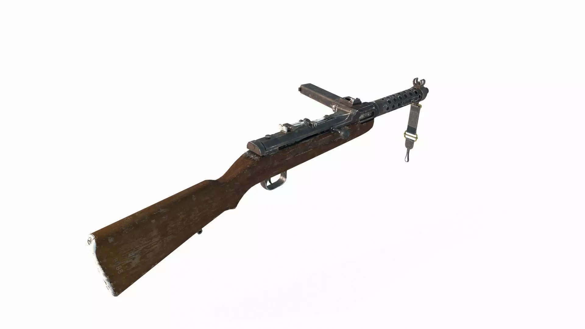 Modern weapon submachine gun MP34 3D model_5