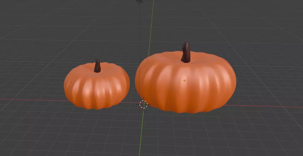 Pumpkin Low-poly 3D model_1