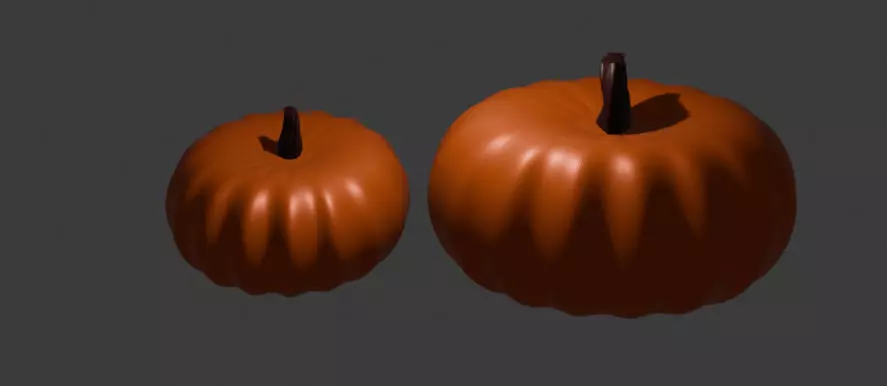 Pumpkin Low-poly 3D model_0