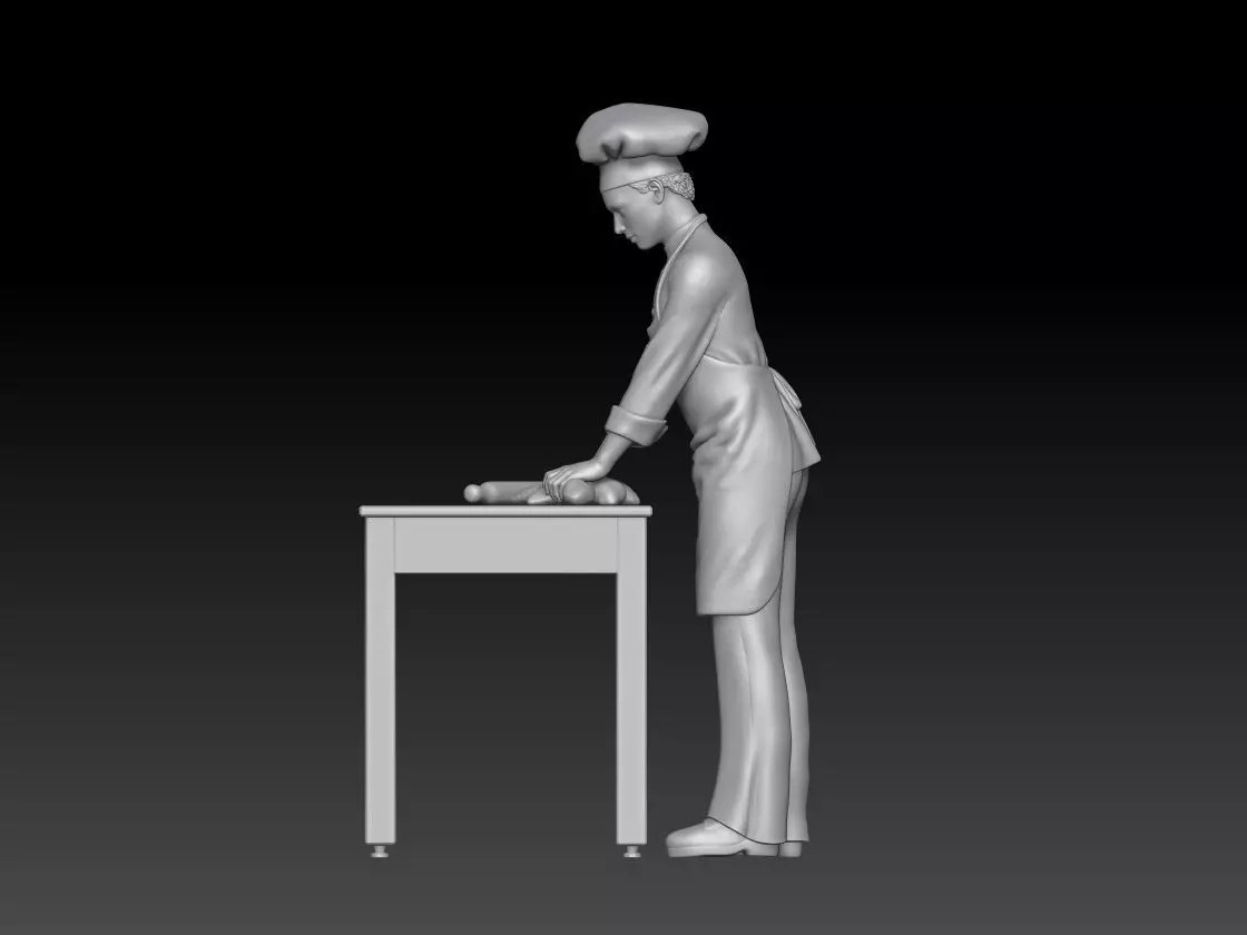 baker man 3 3D print model_1