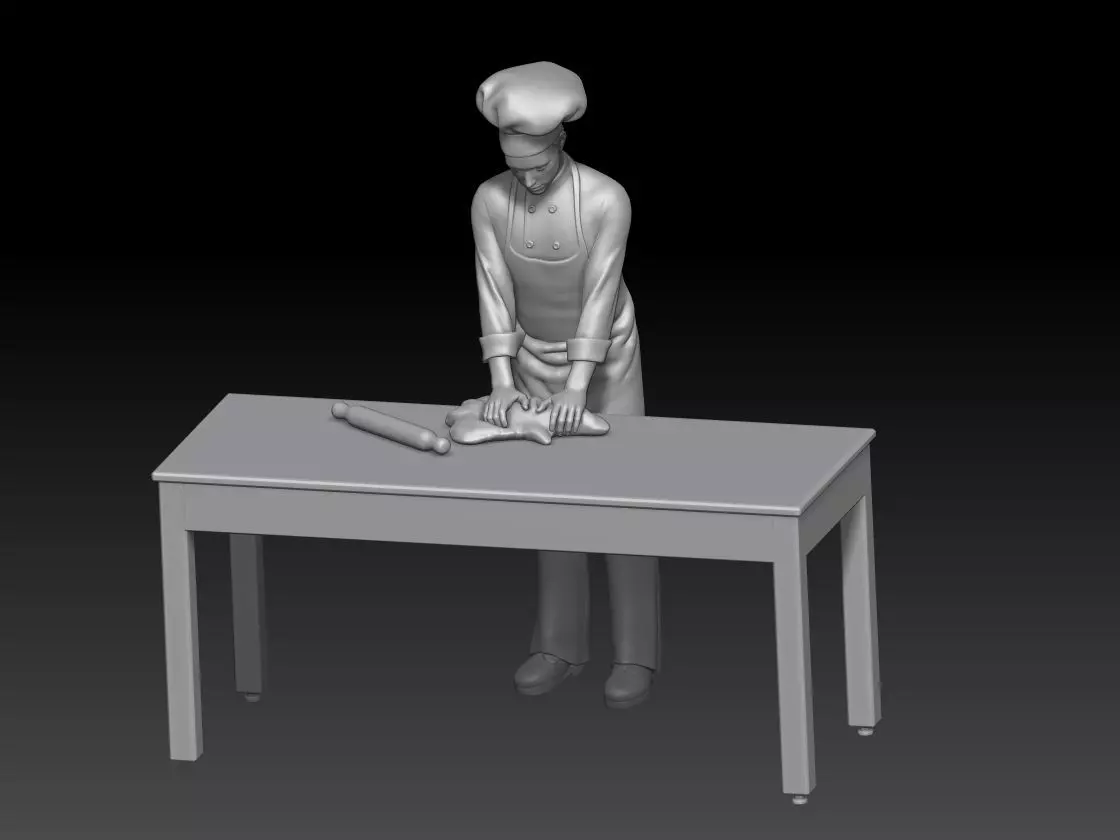 baker man 3 3D print model_0