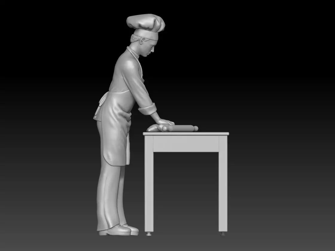 baker man 3 3D print model_3