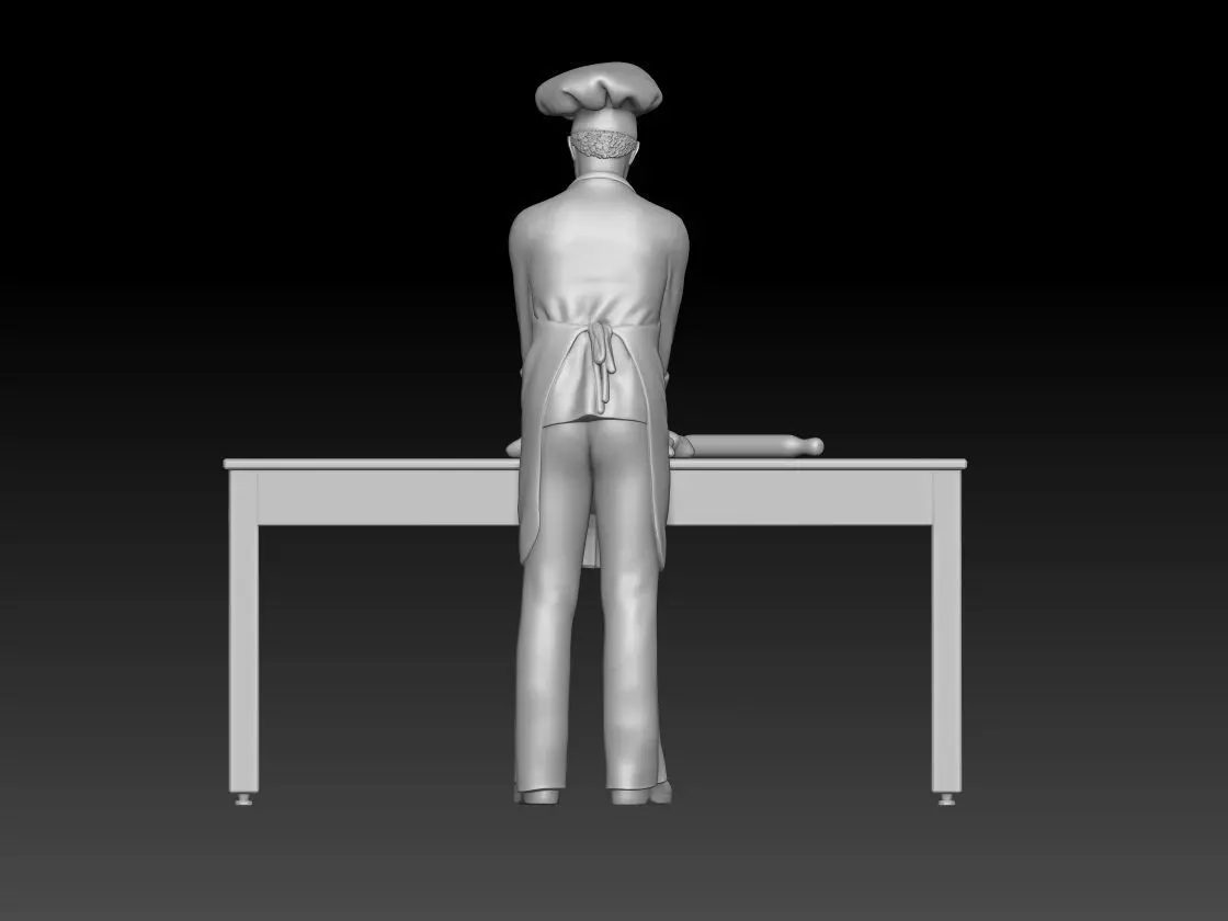 baker man 3 3D print model_2