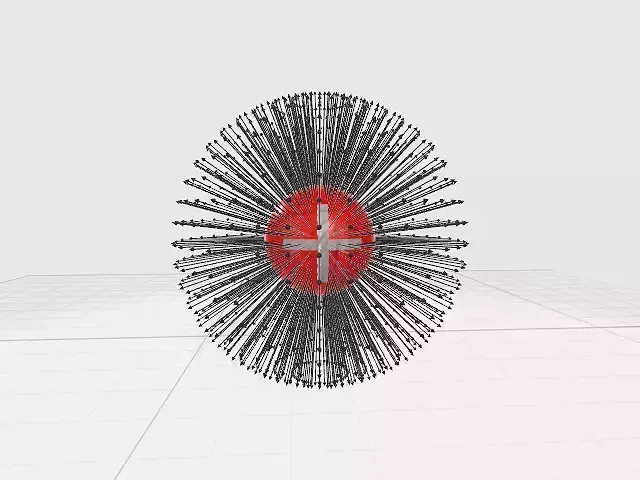 Electric Field Lines Visualization with Central Charge