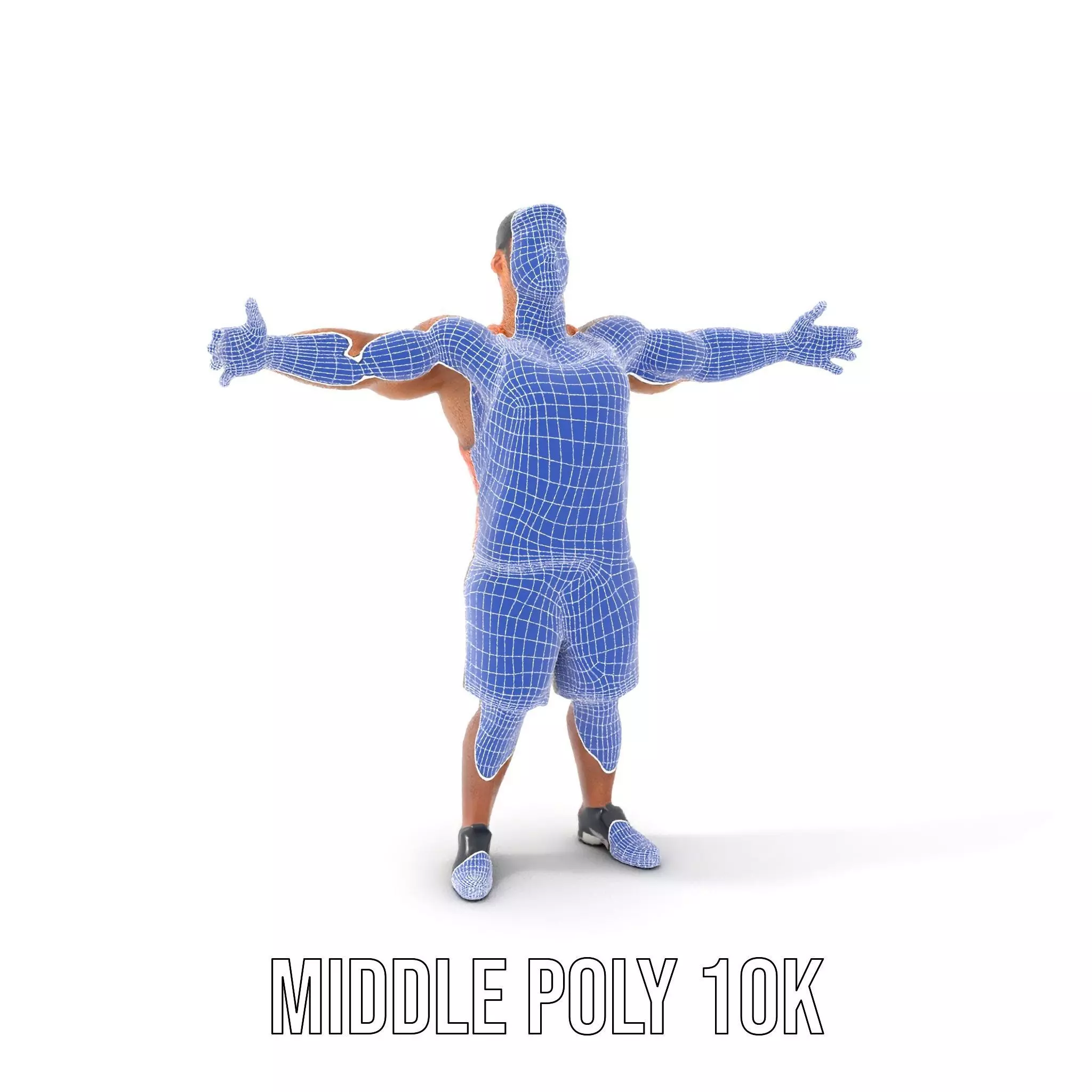 Orange Tank Athlete model pack Low-poly 3D model_25