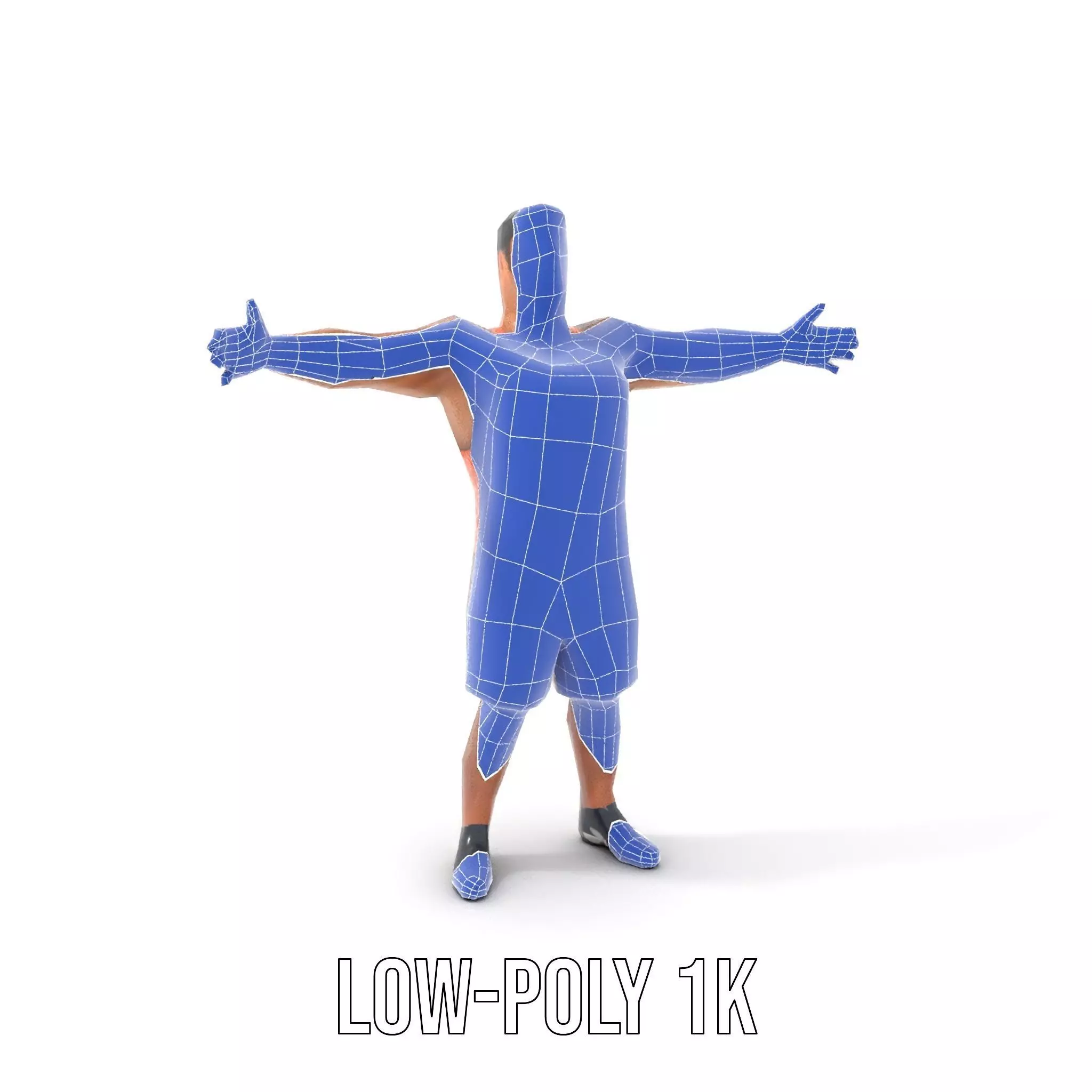 Orange Tank Athlete model pack Low-poly 3D model_13