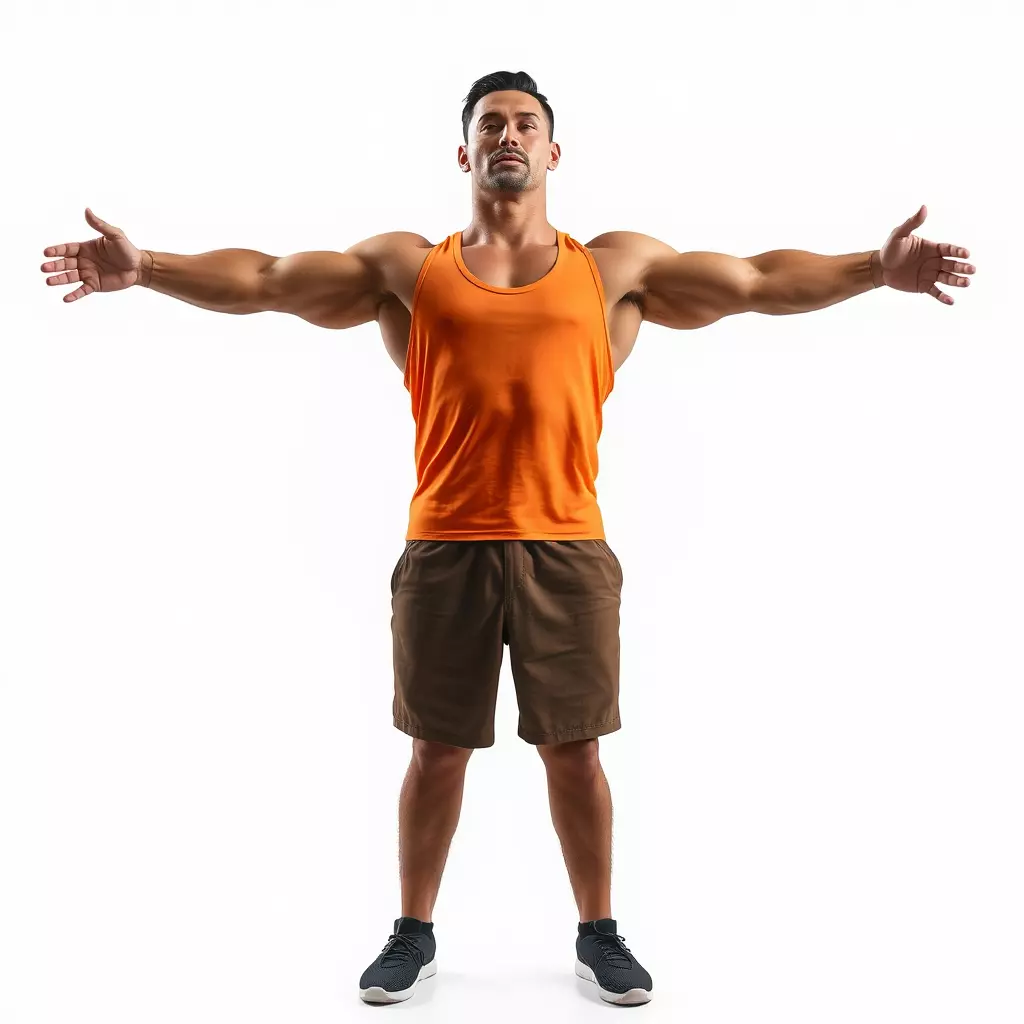 Orange Tank Athlete model pack Low-poly 3D model_3