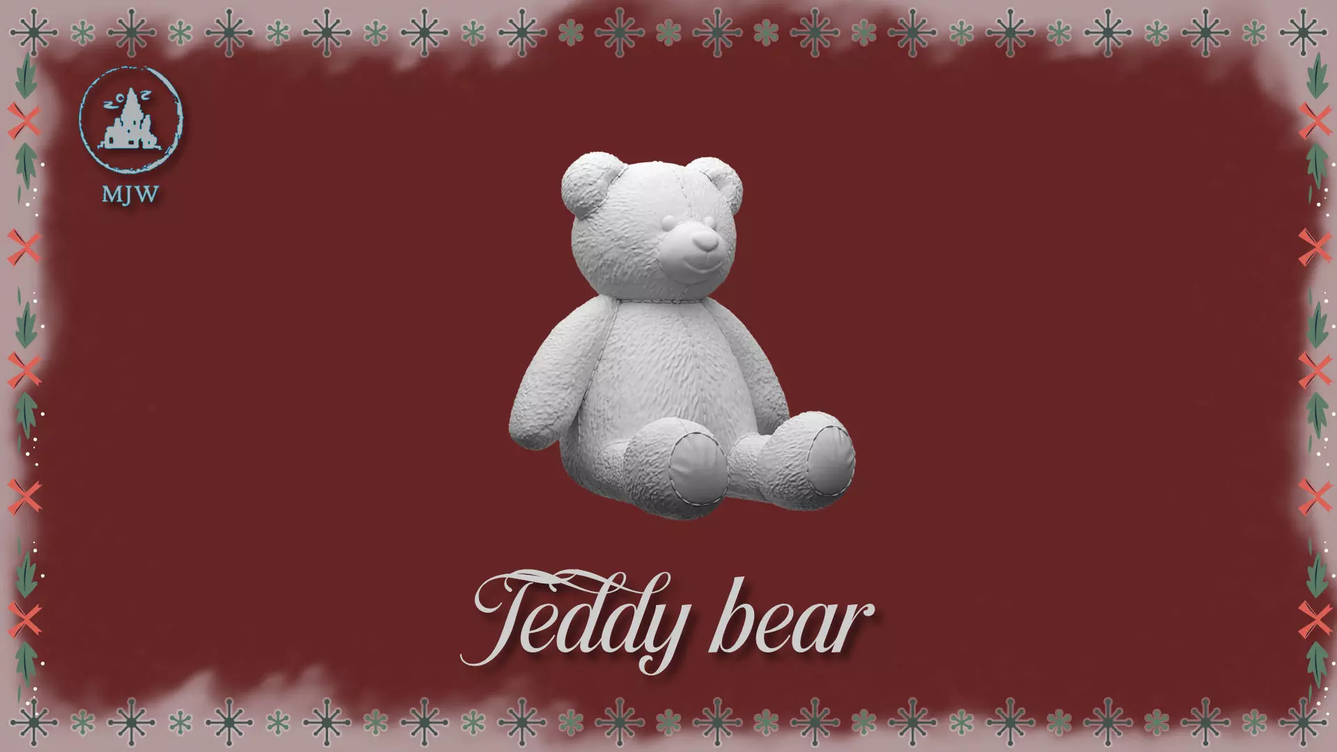 Dollhouse Teddy Bear Vintage toy for Christmas 3D print model_1
