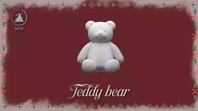 Dollhouse Teddy Bear Vintage toy for Christmas 3D print model Dollhouse Teddy Bear Vintage toy for Christmas 3D print model
