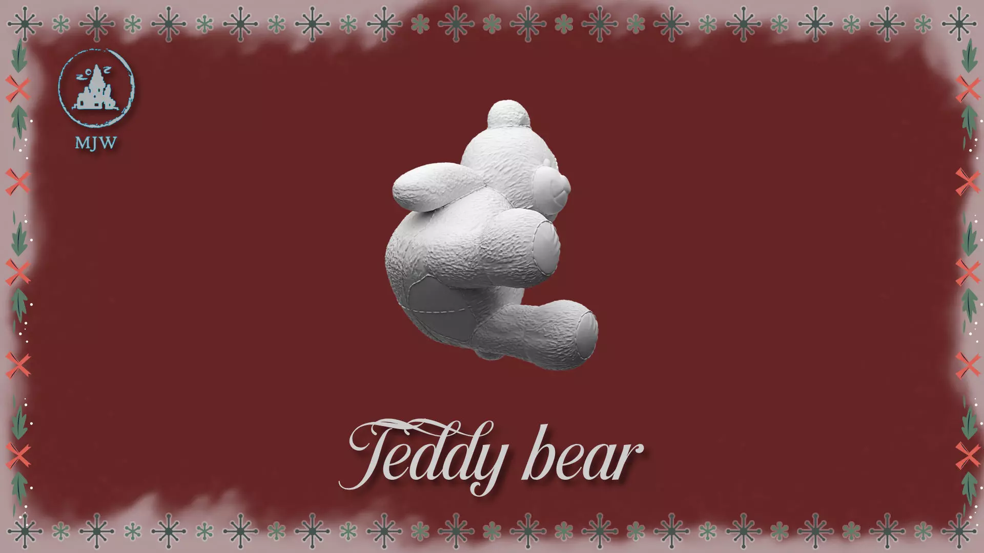 Dollhouse Teddy Bear Vintage toy for Christmas 3D print model_3