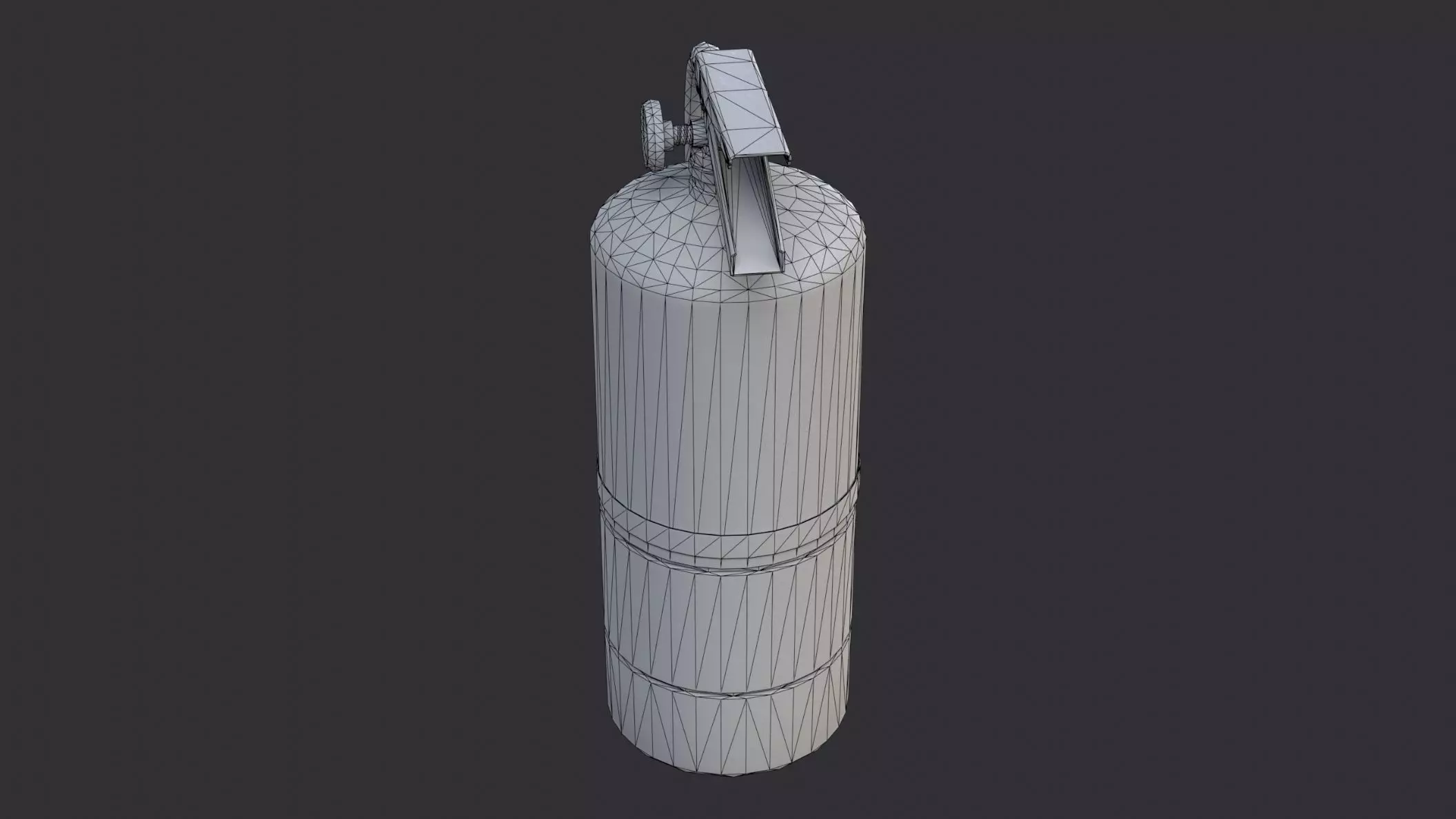 Red Fire Extinguisher Prop for Interiors 3D model_7