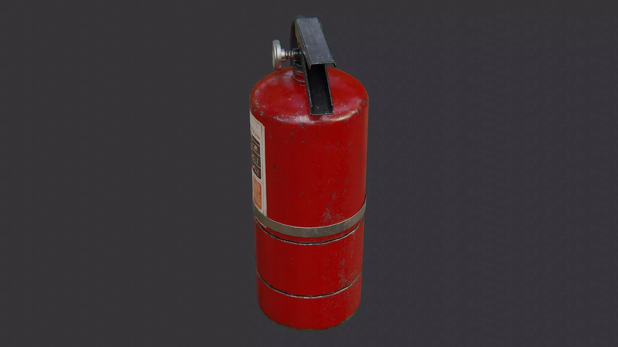 Red Fire Extinguisher Prop for Interiors 3D model_0