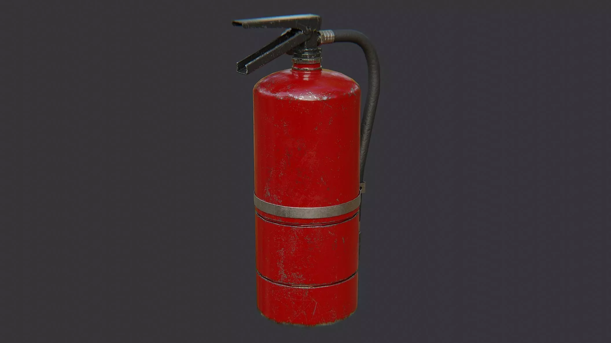 Red Fire Extinguisher Prop for Interiors 3D model_2