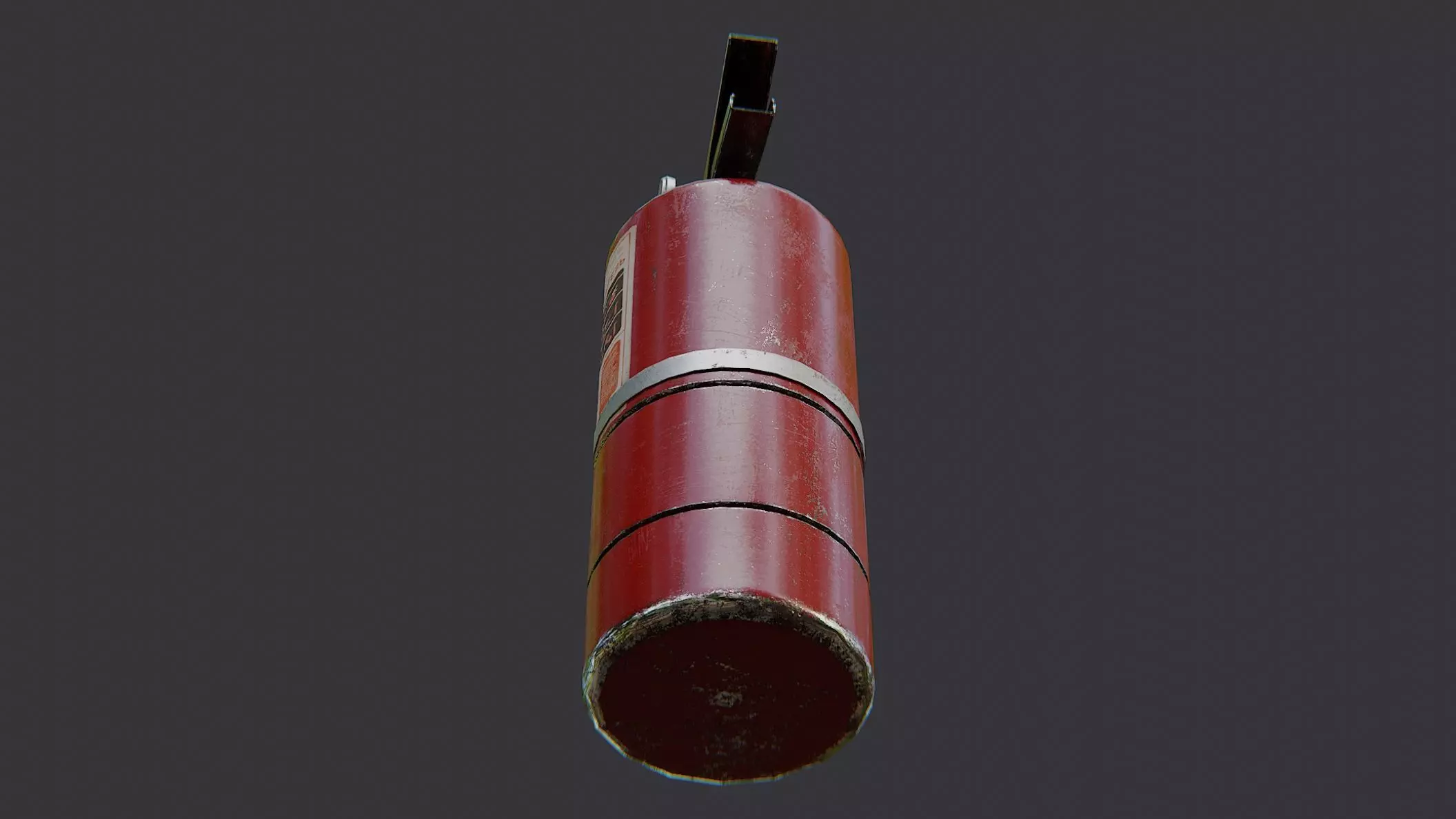 Red Fire Extinguisher Prop for Interiors 3D model_5