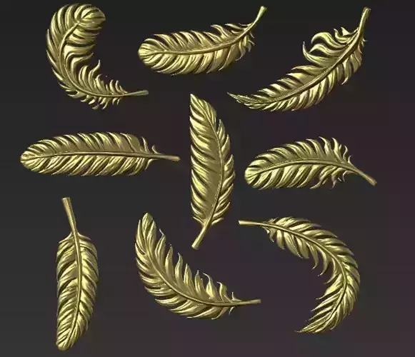 Feather Set 3D Models