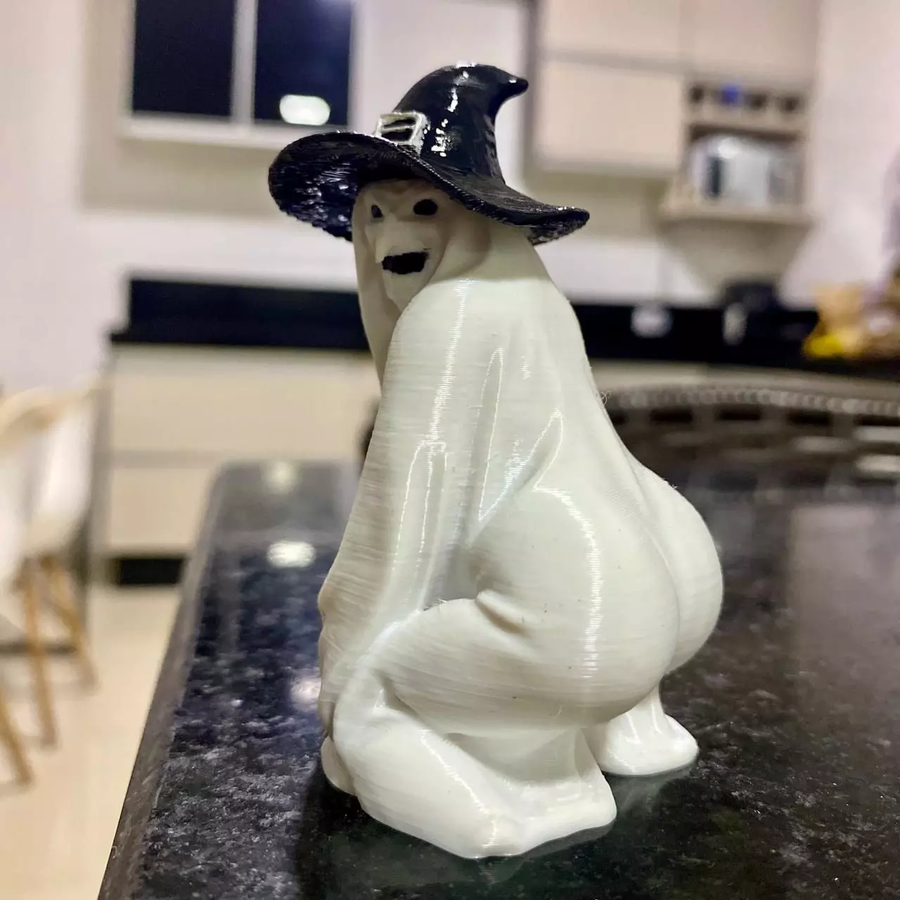 Screaming Twerking witch Ghost Funny Halloween 3D print model