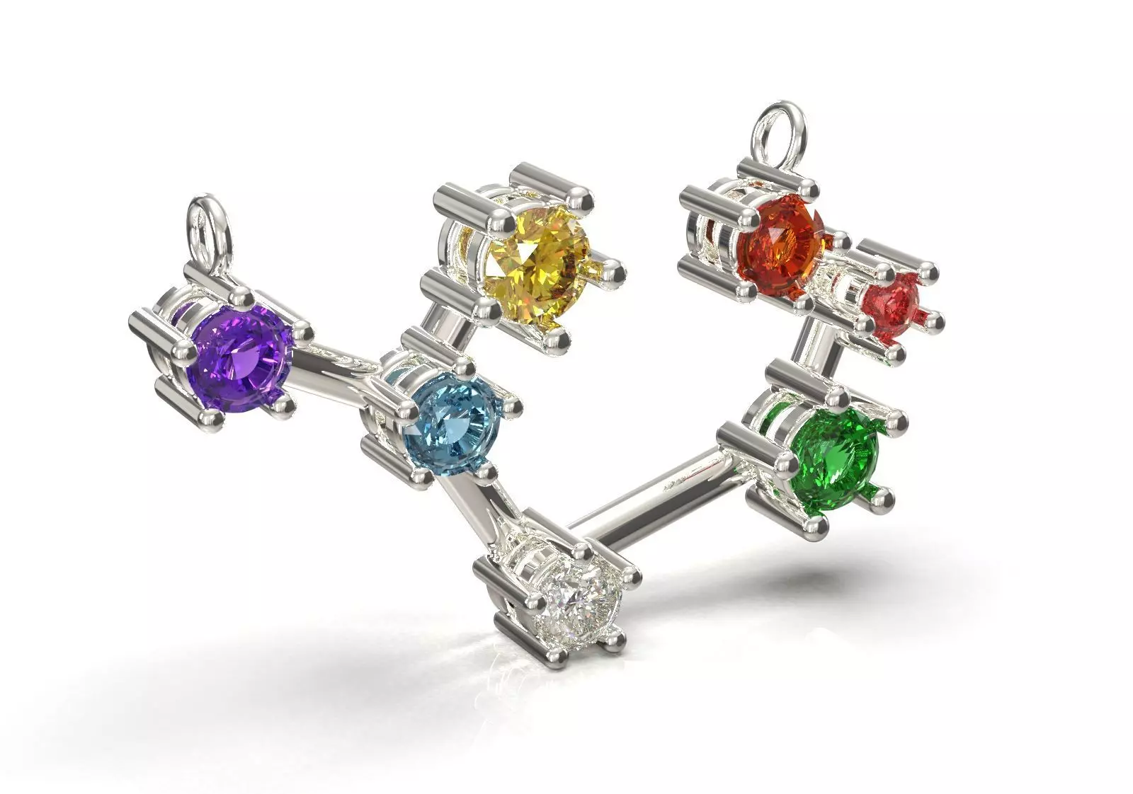 Rainbow Constellation stl 3dm Pendant model jp0365 3D print model_3