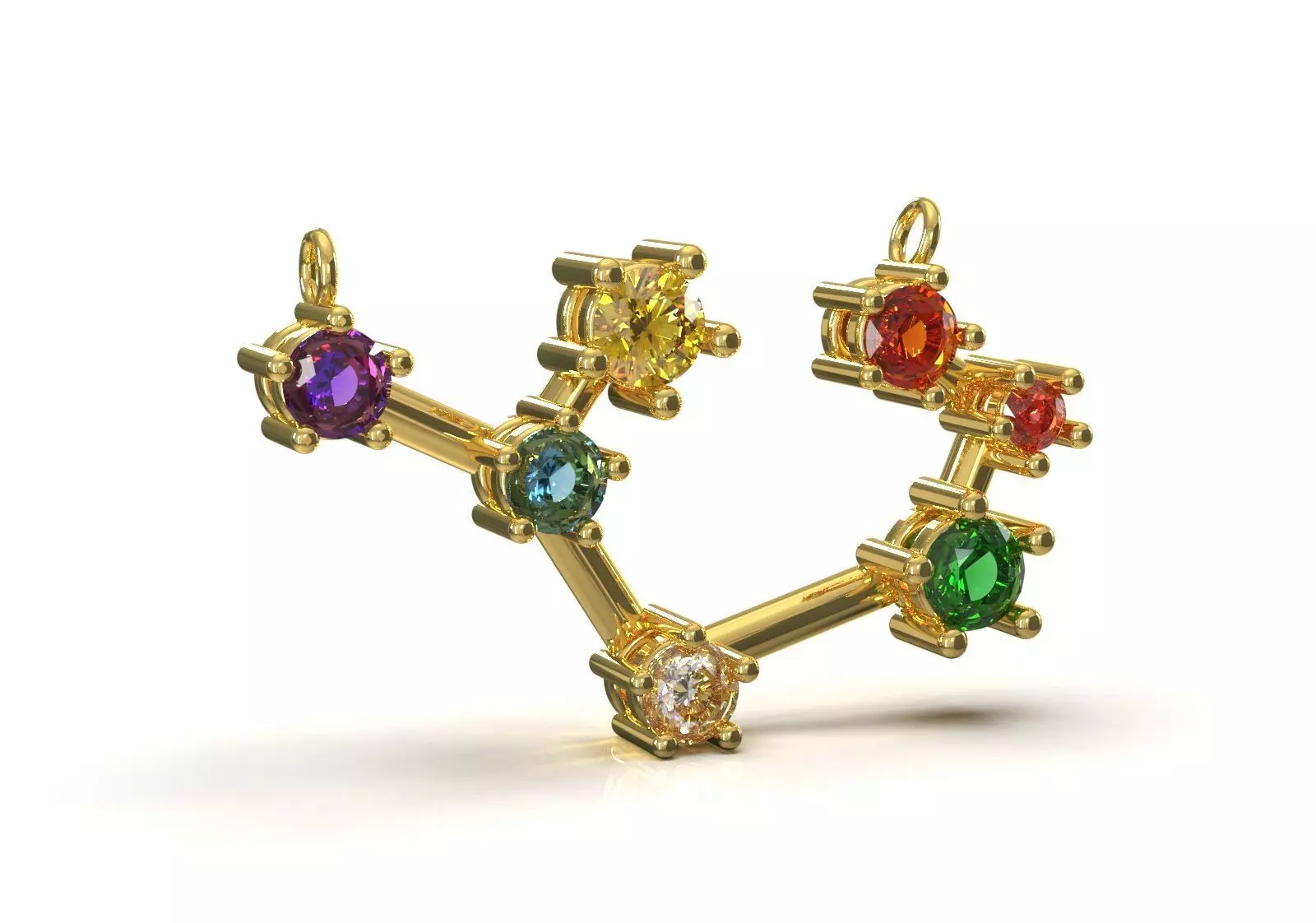 Rainbow Constellation stl 3dm Pendant model jp0365 3D print model_12