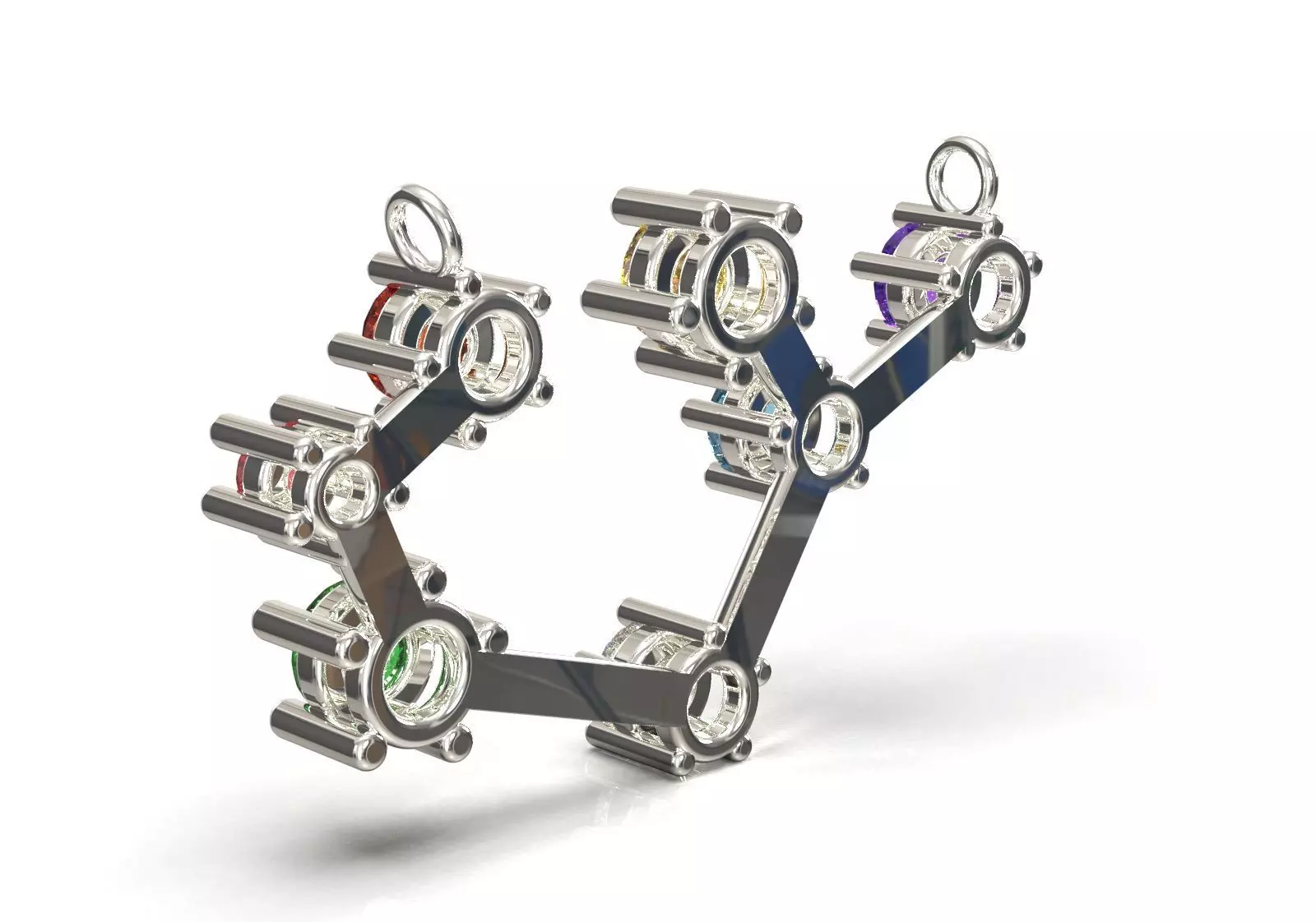 Rainbow Constellation stl 3dm Pendant model jp0365 3D print model_4