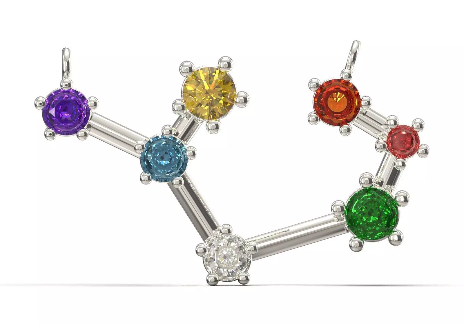 Rainbow Constellation stl 3dm Pendant model jp0365 3D print model_1