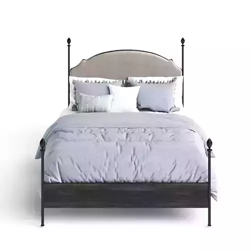 Dahlia Transitional Gunmetal Metal Bed