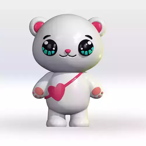 Polar bear STL 3D Model 3mf Multicolor Fanart