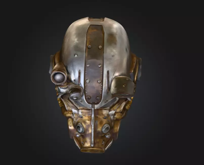 Power Armor Sentinel Low-poly 3D model_8