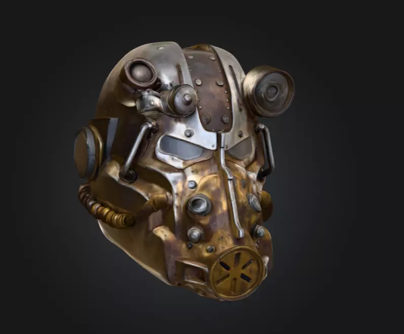 Power Armor Sentinel Low-poly 3D model_7