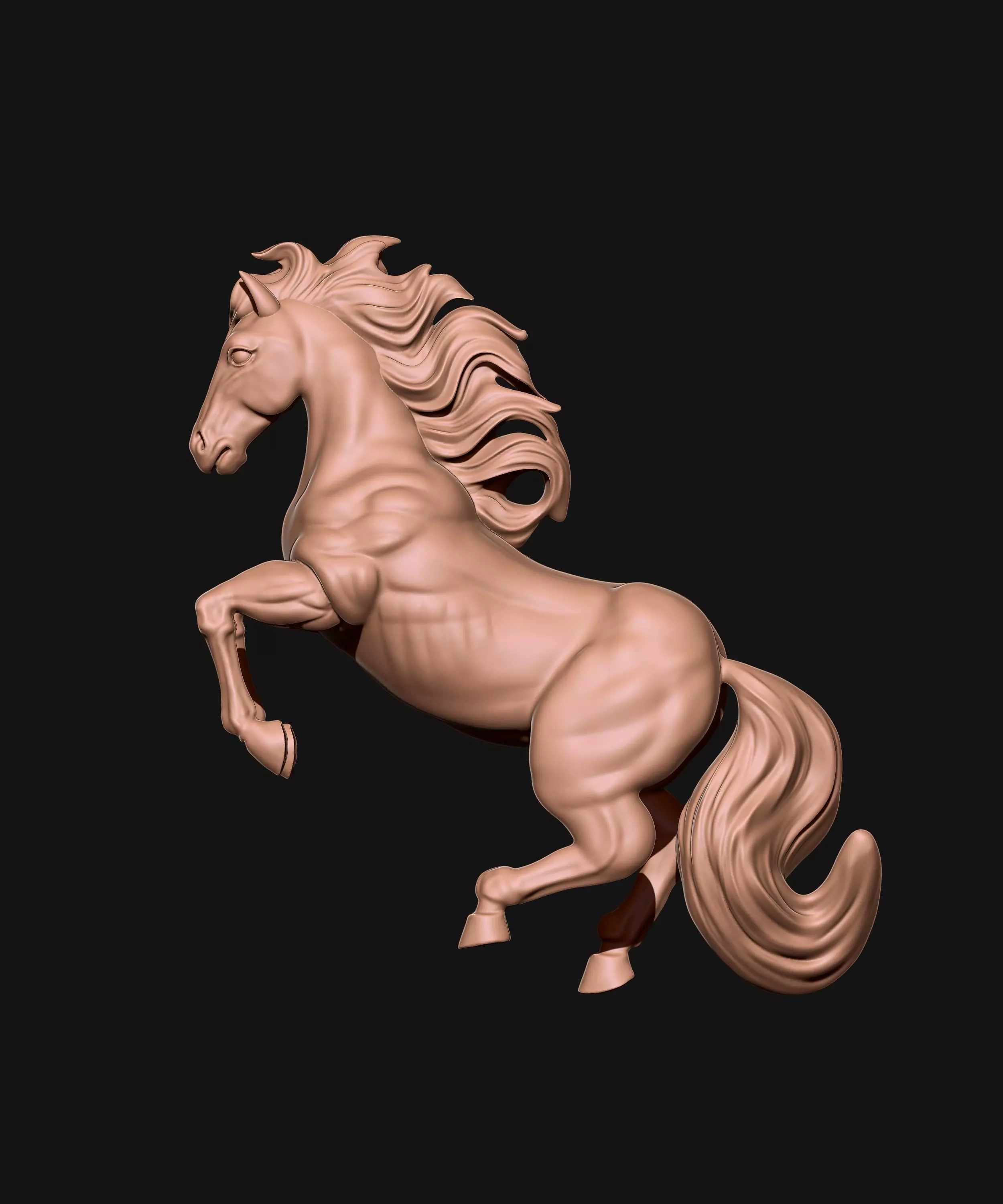 horse pendant 3d print model 3D print model_4