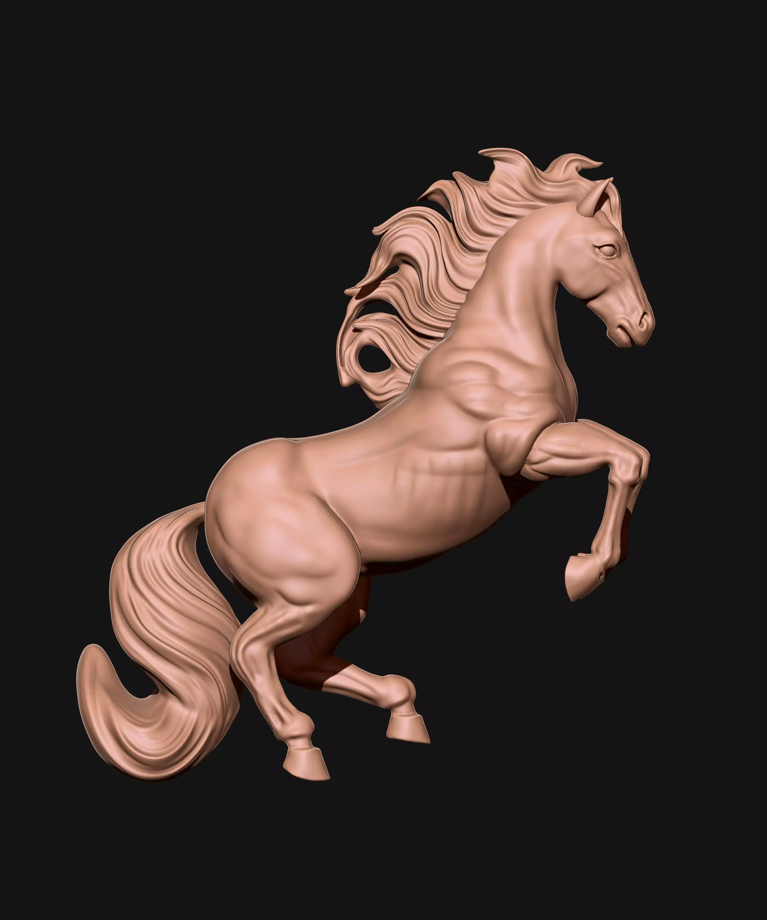 horse pendant 3d print model 3D print model_3