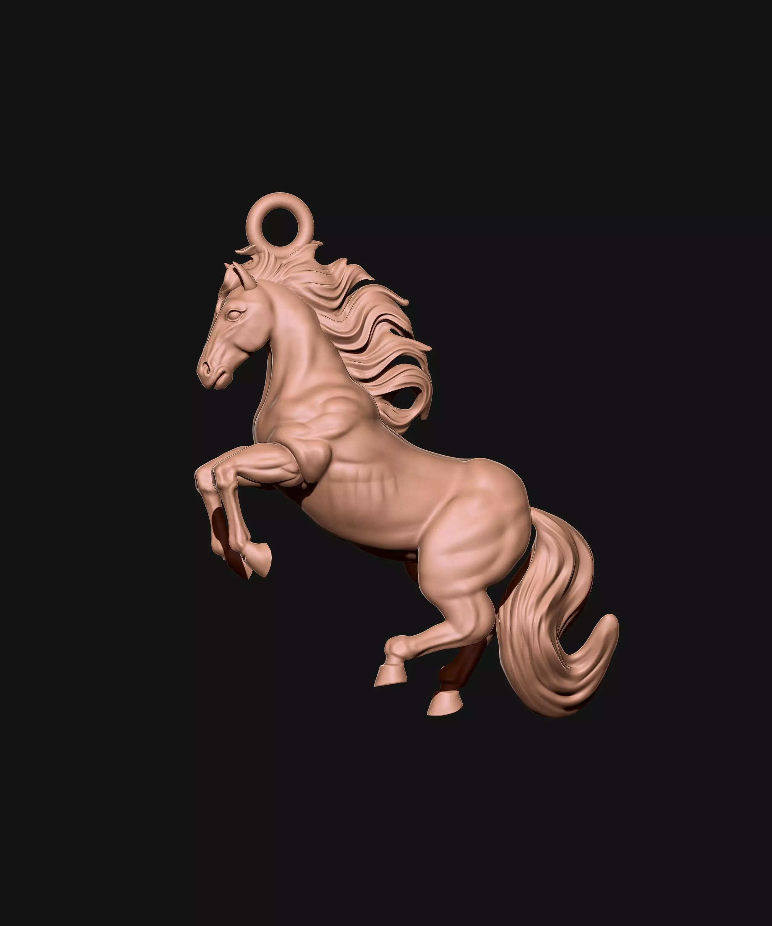 horse pendant 3d print model 3D print model_1