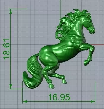 horse pendant 3d print model 3D print model_5
