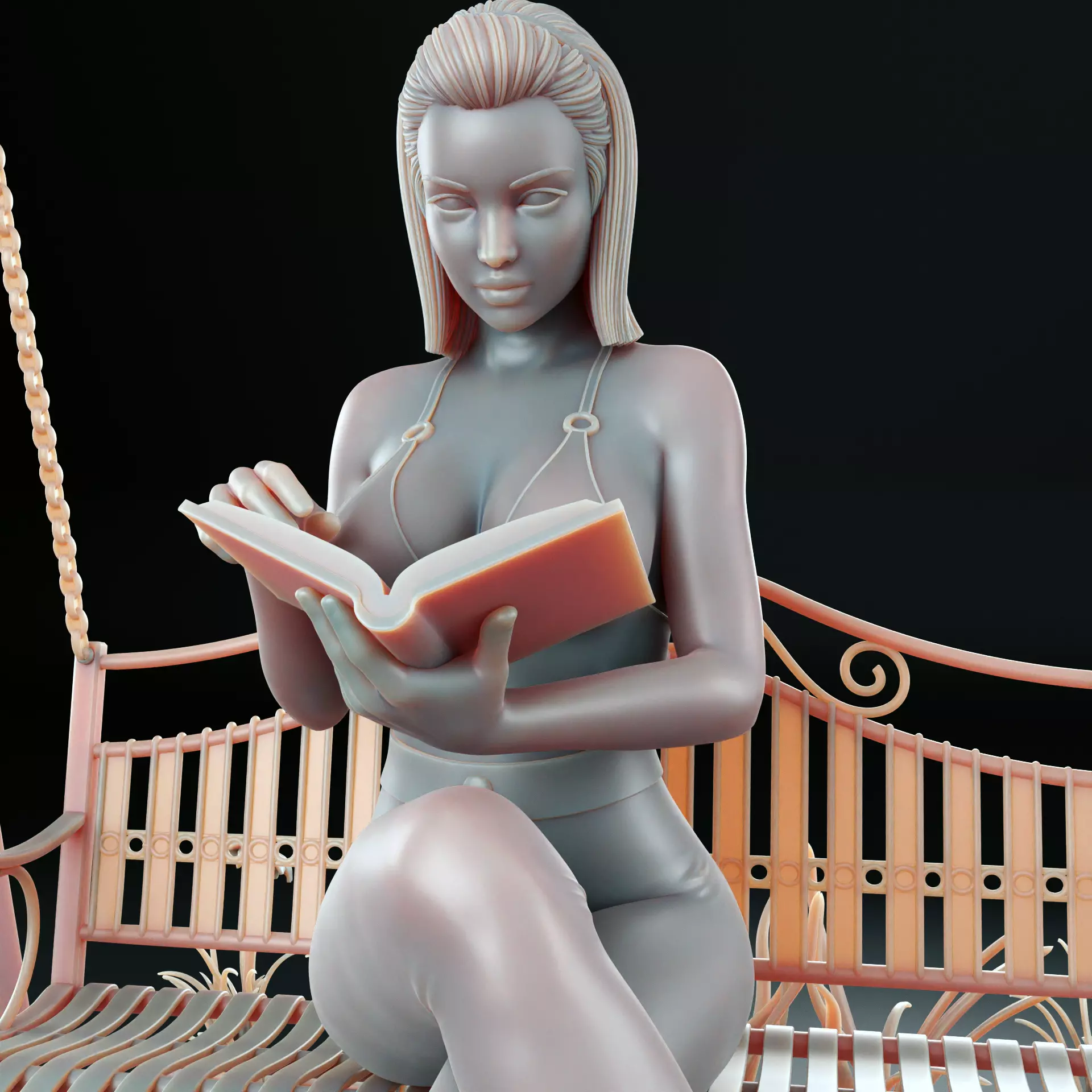 The Love Park Reader The Swing Date Diorama SFW and NSFW 3D print model_11