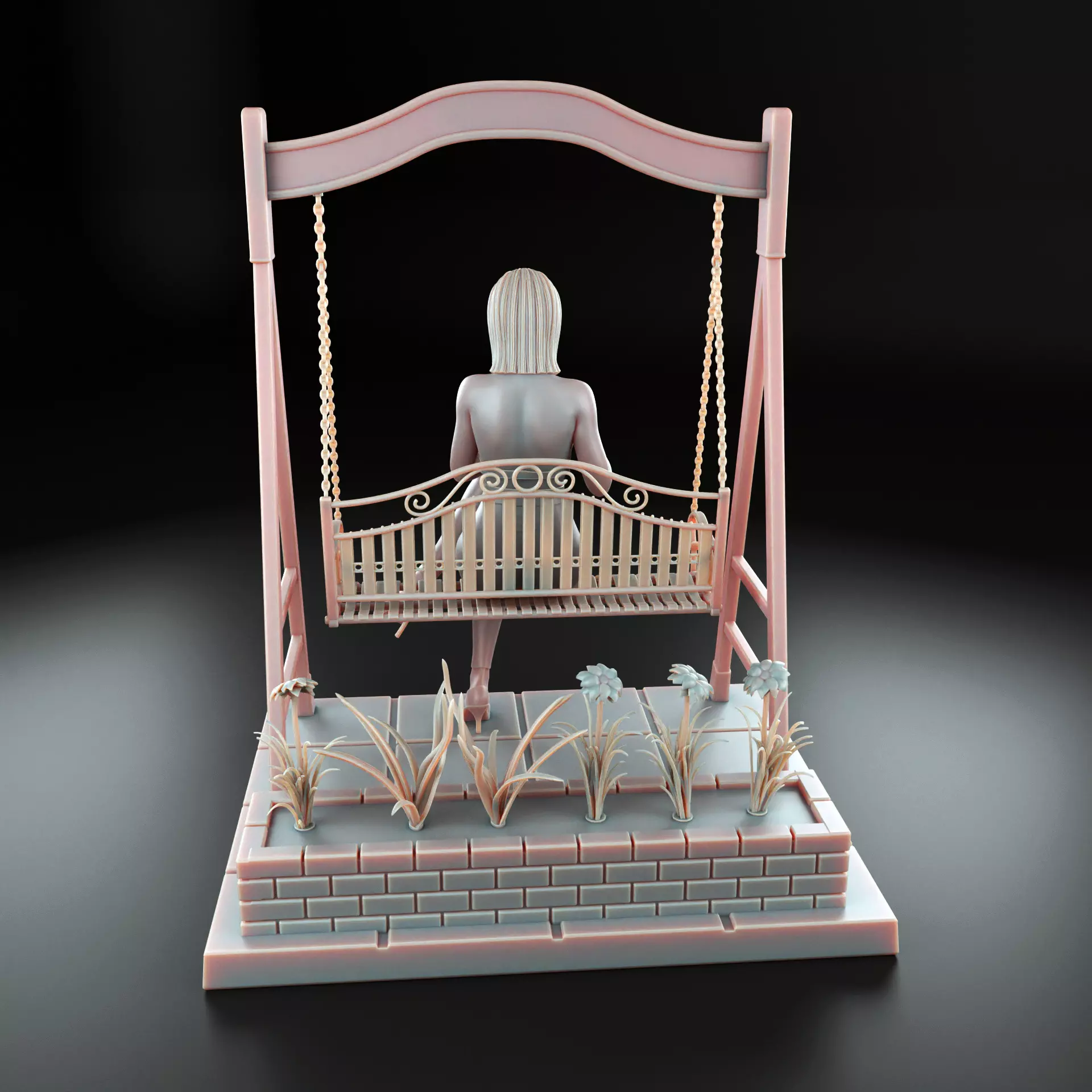 The Love Park Reader The Swing Date Diorama SFW and NSFW 3D print model_13
