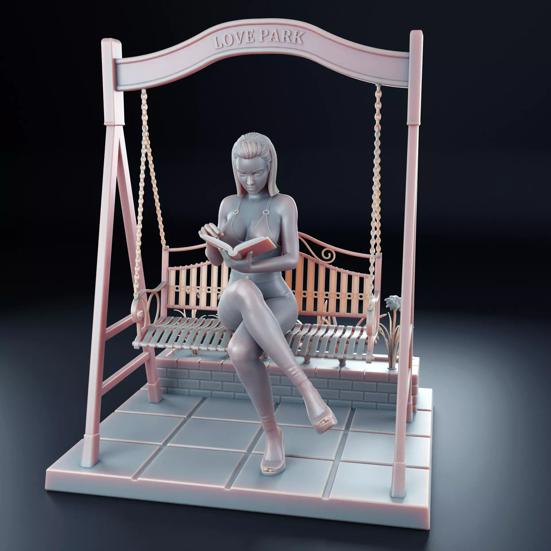 The Love Park Reader The Swing Date Diorama SFW and NSFW 3D print model_10