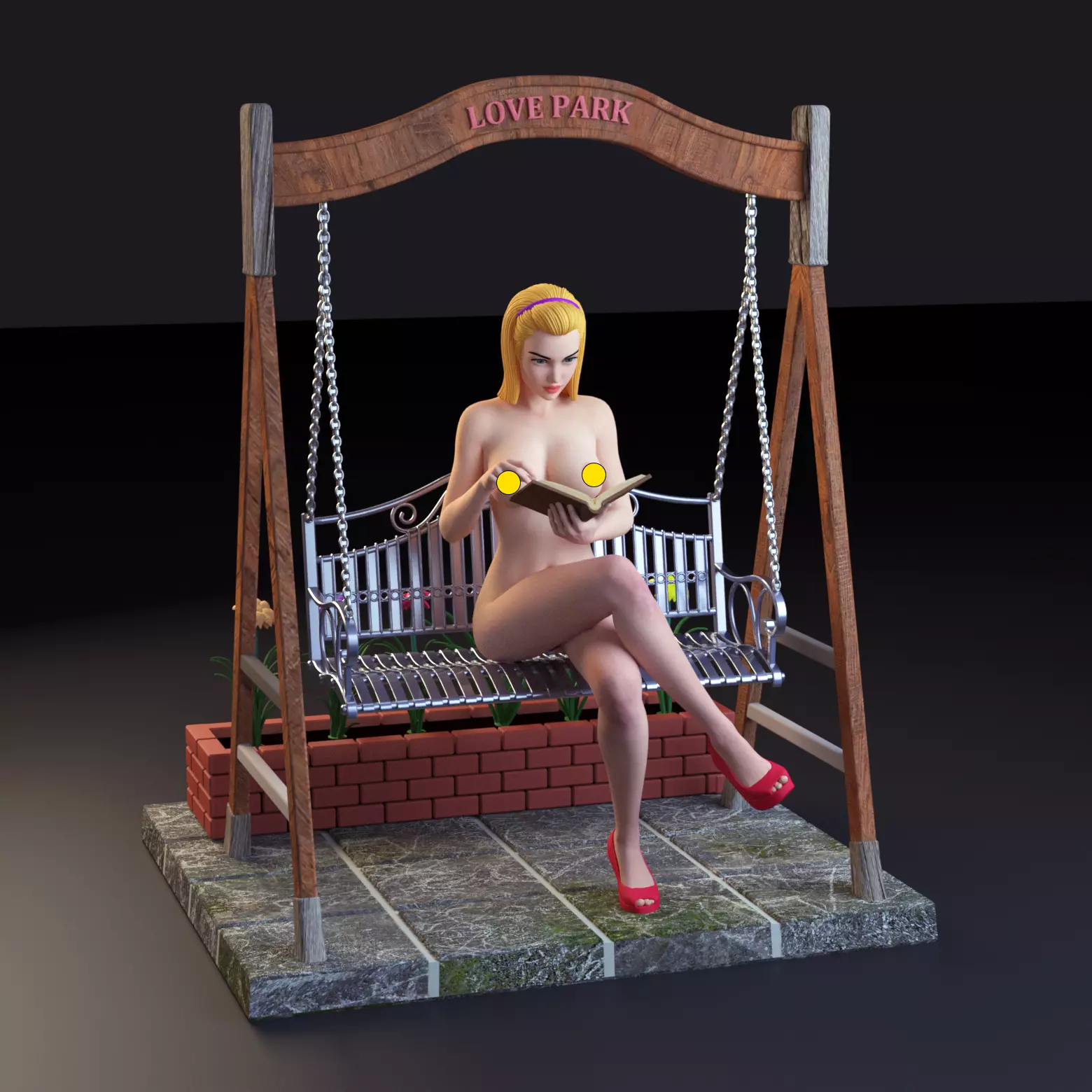 The Love Park Reader The Swing Date Diorama SFW and NSFW 3D print model_1
