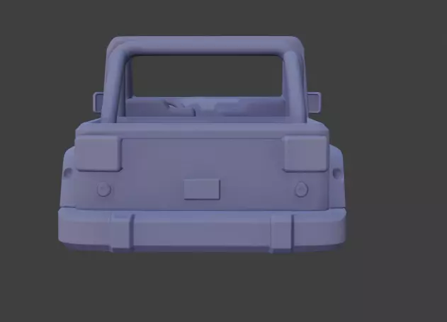 Jeep upper body part No Tyres 3D model_3