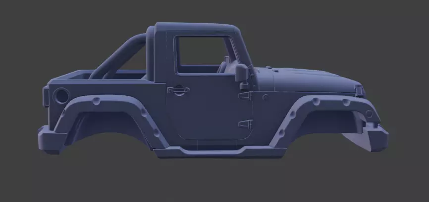 Jeep upper body part No Tyres 3D model_5