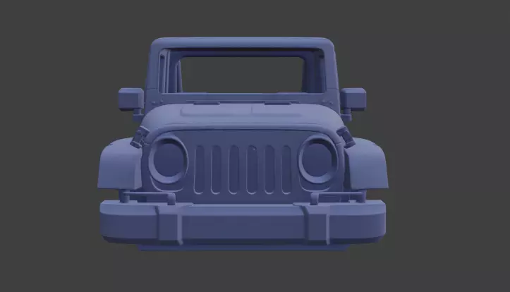 Jeep upper body part No Tyres 3D model_7
