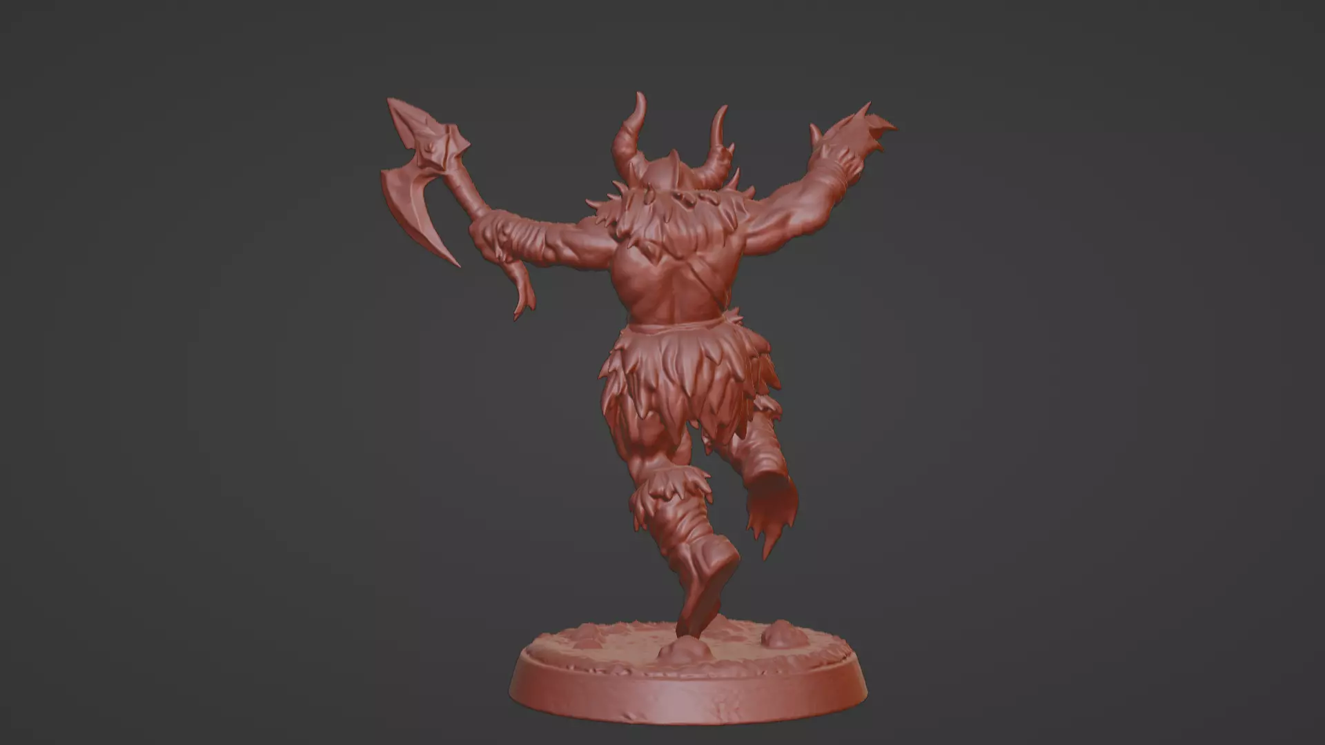 Frost Berserker  Leaping Axe Wielder 3D print model_44