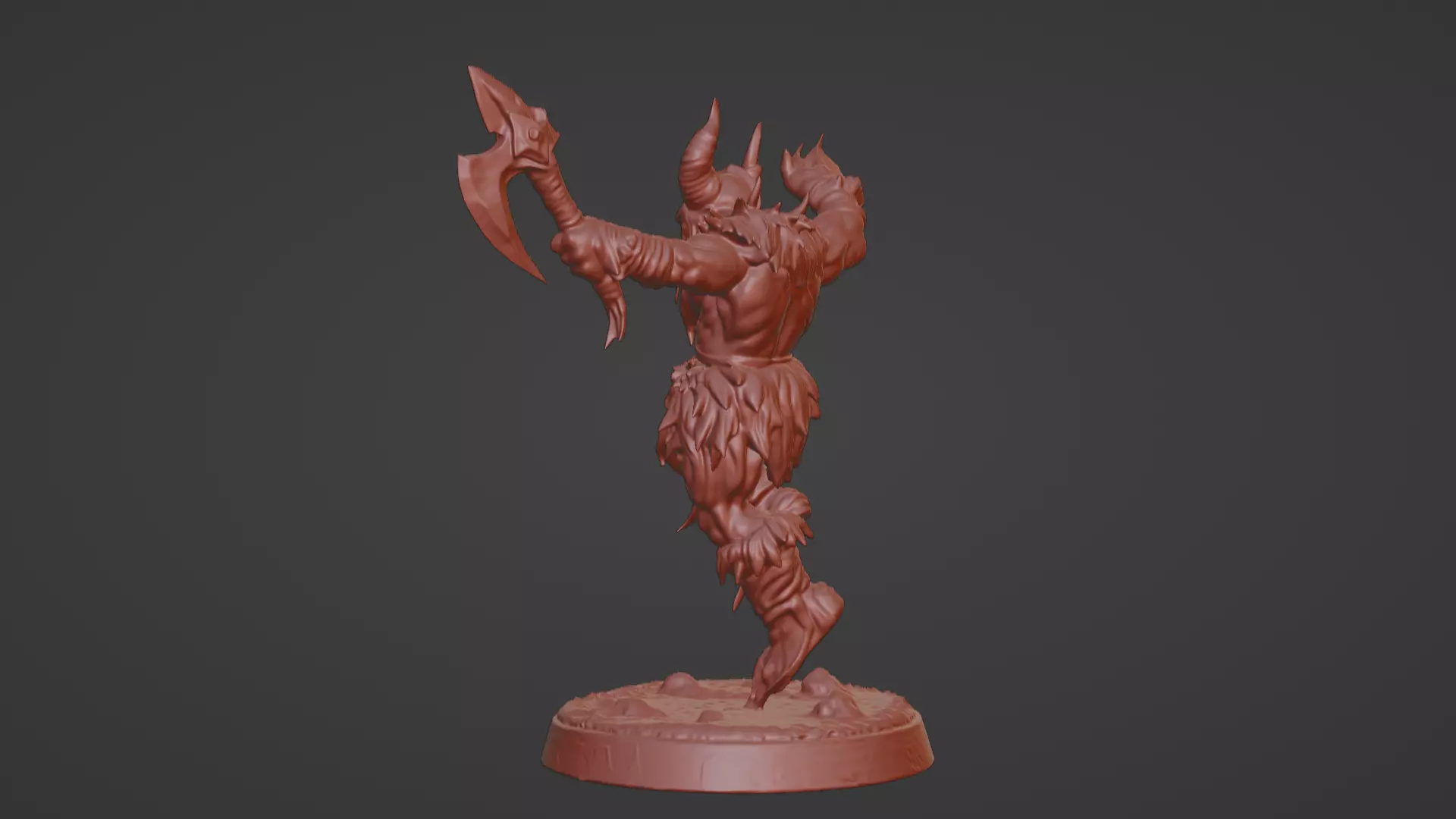 Frost Berserker  Leaping Axe Wielder 3D print model_30