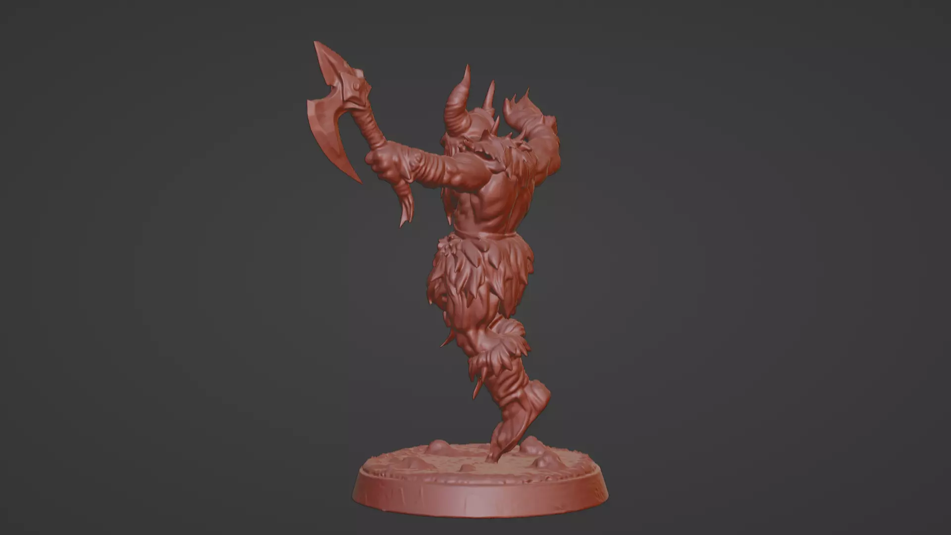 Frost Berserker  Leaping Axe Wielder 3D print model_29